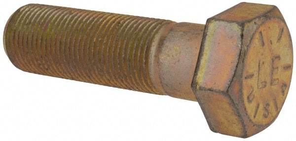Value Collection - 7/8-14 UNF, 3" Length Under Head Hex Head Cap Screw - Partially Threaded, Grade 8 Alloy Steel, Zinc-Plated Finish, 1-5/16" Hex - Apex Tool & Supply