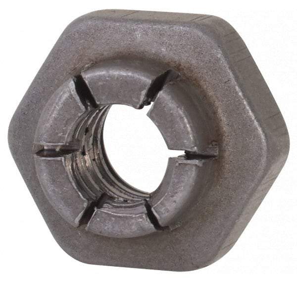 Flex-Loc - #10-24 UNJC Grade 2 Hex Lock Nut with Expanding Flex Top - Uncoated, Meets Military Specifications - Apex Tool & Supply