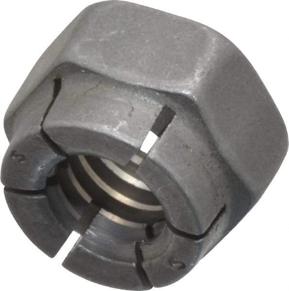 Flex-Loc - 5/16-18 UNC Grade 2 Hex Lock Nut with Expanding Flex Top - Uncoated, Meets Military Specifications - Apex Tool & Supply