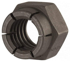 Flex-Loc - 7/16-14 UNC Grade 2 Hex Lock Nut with Expanding Flex Top - Uncoated, Meets Military Specifications - Apex Tool & Supply