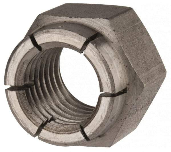 Flex-Loc - 3/4-10 UNC Grade 2 Hex Lock Nut with Expanding Flex Top - Uncoated, Meets Military Specifications - Apex Tool & Supply