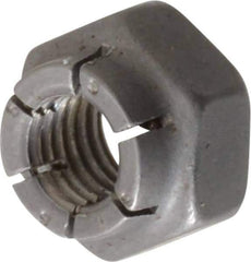 Flex-Loc - 1/4-28 UNJF Grade 2 Hex Lock Nut with Expanding Flex Top - Uncoated, Meets Military Specifications - Apex Tool & Supply