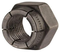 Flex-Loc - 3/8-24 UNJF Grade 2 Hex Lock Nut with Expanding Flex Top - Uncoated, Meets Military Specifications - Apex Tool & Supply