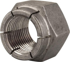Flex-Loc - 7/8-14 UNF Grade 2 Hex Lock Nut with Expanding Flex Top - 1-1/4" Width Across Flats, 1" High, Uncoated - Apex Tool & Supply