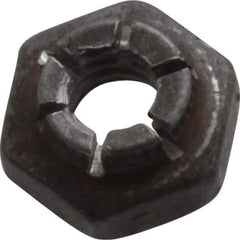 Flex-Loc - #10-24 UNJC Grade 2 Hex Lock Nut with Expanding Flex Top - 3/16" High, Uncoated, Meets Military Specifications - Apex Tool & Supply