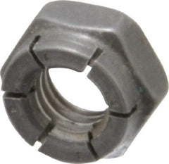 Flex-Loc - 5/16-18 UNC Grade 2 Hex Lock Nut with Expanding Flex Top - 17/64" High, Uncoated, Meets Military Specifications - Apex Tool & Supply