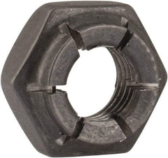 Flex-Loc - 1/4-28 UNJF Grade 2 Hex Lock Nut with Expanding Flex Top - 7/32" High, Uncoated, Meets Military Specifications - Apex Tool & Supply