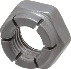 Flex-Loc - 5/16-24 UNF Grade 2 Hex Lock Nut with Expanding Flex Top - 1/2" Width Across Flats, 17/64" High, Uncoated - Apex Tool & Supply