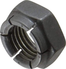 Flex-Loc - 7/16-20 UNJF Grade 2 Hex Lock Nut with Expanding Flex Top - 21/64" High, Uncoated, Meets Military Specifications - Apex Tool & Supply
