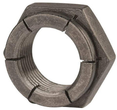 Flex-Loc - 1-14 UNJS Grade 2 Hex Lock Nut with Expanding Flex Top - 1-7/16" Width Across Flats, Uncoated, Meets Military Specifications - Apex Tool & Supply