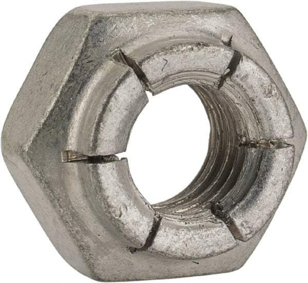Flex-Loc - 3/8-16 UNC Grade 2 Heavy Hex Lock Nut with Expanding Flex Top - Cadmium-Plated Finish, Meets Military Specifications - Apex Tool & Supply