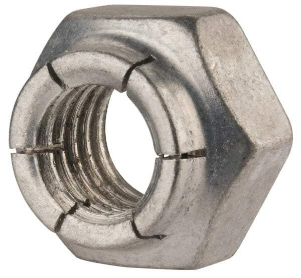Flex-Loc - 1/2-13 UNC Grade 2 Heavy Hex Lock Nut with Expanding Flex Top - Cadmium-Plated Finish, Meets Military Specifications - Apex Tool & Supply