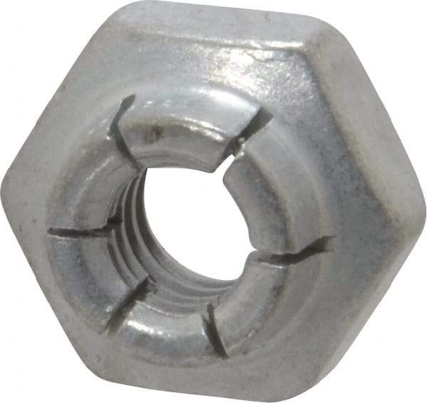 Flex-Loc - 1/4-20 UNC Grade 2 Heavy Hex Lock Nut with Expanding Flex Top - Cadmium-Plated Finish, Meets Military Specifications - Apex Tool & Supply