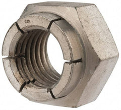 Flex-Loc - 7/8-9 UNC Grade 2 Heavy Hex Lock Nut with Expanding Flex Top - Cadmium-Plated Finish, Meets Military Specifications - Apex Tool & Supply