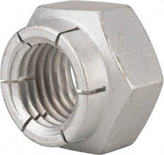 Flex-Loc - 1-8 UNC Grade 2 Heavy Hex Lock Nut with Expanding Flex Top - Cadmium-Plated Finish, Meets Military Specifications - Apex Tool & Supply