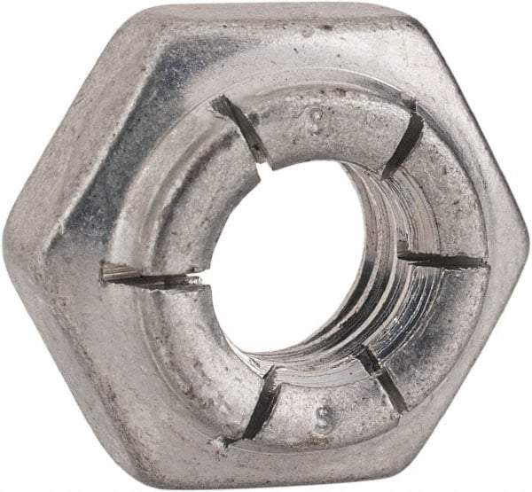 Flex-Loc - 5/16-18 UNC Grade 2 Heavy Hex Lock Nut with Expanding Flex Top - 17/64" High, Cadmium-Plated Finish, Meets Military Specifications - Apex Tool & Supply