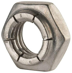 Flex-Loc - 1/2-13 UNC Grade 2 Heavy Hex Lock Nut with Expanding Flex Top - 21/64" High, Cadmium-Plated Finish, Meets Military Specifications - Apex Tool & Supply
