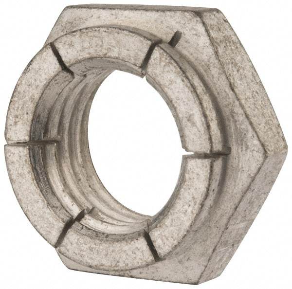 Flex-Loc - 1-8 UNC Grade 2 Heavy Hex Lock Nut with Expanding Flex Top - Cadmium-Plated Finish, Meets Military Specifications - Apex Tool & Supply