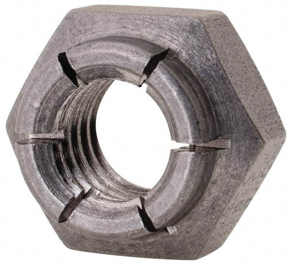 Flex-Loc - 3/8-16 UNC 18-8 Heavy Hex Lock Nut with Expanding Flex Top - Uncoated, Meets Military Specifications - Apex Tool & Supply