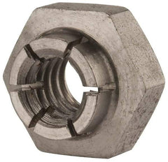 Flex-Loc - 1/4-20 UNC 18-8 Heavy Hex Lock Nut with Expanding Flex Top - Uncoated, Meets Military Specifications - Apex Tool & Supply