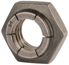 Flex-Loc - 1/2-13 UNC 18-8 Heavy Hex Lock Nut with Expanding Flex Top - Uncoated, Meets Military Specifications - Apex Tool & Supply