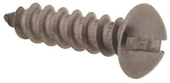 Value Collection - #10, 3/4" Length Under Head, Slotted Drive, Round Head Wood Screw - Stainless Steel, Grade 18-8 - Apex Tool & Supply