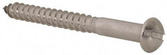 Value Collection - #10, 2" Length Under Head, Slotted Drive, Round Head Wood Screw - Stainless Steel, Grade 18-8 - Apex Tool & Supply