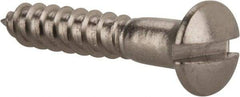 Value Collection - #6, 3/4" Length Under Head, Slotted Drive, Oval Head Wood Screw - Stainless Steel, Grade 18-8 - Apex Tool & Supply