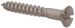 Value Collection - #6, 1" Length Under Head, Slotted Drive, Oval Head Wood Screw - Stainless Steel, Grade 18-8 - Apex Tool & Supply