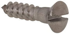 Value Collection - #8, 3/4" Length Under Head, Slotted Drive, Oval Head Wood Screw - Stainless Steel, Grade 18-8 - Apex Tool & Supply