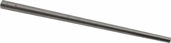 Value Collection - Size 0, 0.0936" Small End Diam, 0.156" Large End Diam, Uncoated Steel Taper Pin - Grade C-12L14, 3" OAL, 3 Pin Length - Apex Tool & Supply