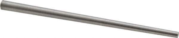 Value Collection - Size 3, 0.1358" Small End Diam, 0.219" Large End Diam, Uncoated Steel Taper Pin - Grade C-12L14, 4" OAL, 4 Pin Length - Apex Tool & Supply
