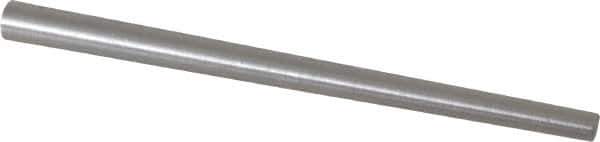 Value Collection - Size 6, 0.237" Small End Diam, 0.341" Large End Diam, Uncoated Steel Taper Pin - Grade C-12L14, 5" OAL, 5 Pin Length - Apex Tool & Supply