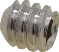 Value Collection - #10-24 UNC, 3/16" OAL, Cup Point Set Screw - Grade 316 Stainless Steel, 3/32" Key - Apex Tool & Supply