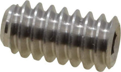 Value Collection - #10-24 UNC, 3/8" OAL, Cup Point Set Screw - Grade 316 Stainless Steel, 3/32" Key - Apex Tool & Supply