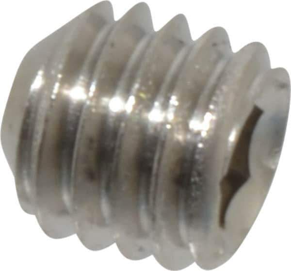 Value Collection - #10-32 UNF, 3/16" OAL, Cup Point Set Screw - Grade 316 Stainless Steel, 3/32" Key - Apex Tool & Supply