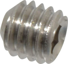 Value Collection - #10-32 UNF, 3/16" OAL, Cup Point Set Screw - Grade 316 Stainless Steel, 3/32" Key - Apex Tool & Supply