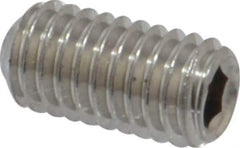 Value Collection - #10-32 UNF, 3/8" OAL, Cup Point Set Screw - Grade 316 Stainless Steel, 3/32" Key - Apex Tool & Supply