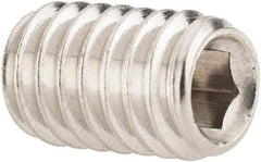Value Collection - 5/16-18 UNC, 1/2" OAL, Cup Point Set Screw - Grade 316 Stainless Steel, 3/32" Key - Apex Tool & Supply