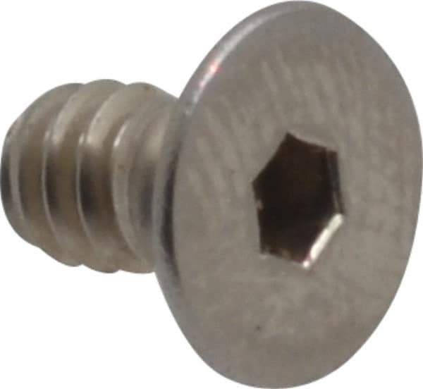 Value Collection - #6-32 UNC Hex Socket Drive, 82° Flat Screw - Grade 18-8 Stainless Steel, 1/4" OAL - Apex Tool & Supply
