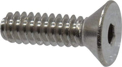 Value Collection - #6-32 UNC Hex Socket Drive, 82° Flat Screw - Grade 18-8 Stainless Steel, 1/2" OAL - Apex Tool & Supply
