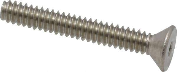 Value Collection - #6-32 UNC Hex Socket Drive, 82° Flat Screw - Grade 18-8 Stainless Steel, 1" OAL - Apex Tool & Supply