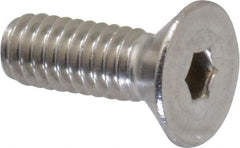 Value Collection - #8-32 UNC Hex Socket Drive, 82° Flat Screw - Grade 18-8 Stainless Steel, 1/2" OAL - Apex Tool & Supply