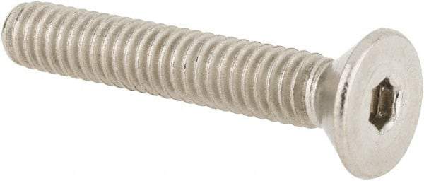 Value Collection - #8-32 UNC Hex Socket Drive, 82° Flat Screw - Grade 18-8 Stainless Steel, 1" OAL - Apex Tool & Supply