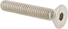 Value Collection - #8-32 UNC Hex Socket Drive, 82° Flat Screw - Grade 18-8 Stainless Steel, 1" OAL - Apex Tool & Supply