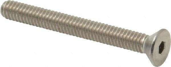 Value Collection - #8-32 UNC Hex Socket Drive, 82° Flat Screw - Grade 18-8 Stainless Steel, 1-1/2" OAL - Apex Tool & Supply