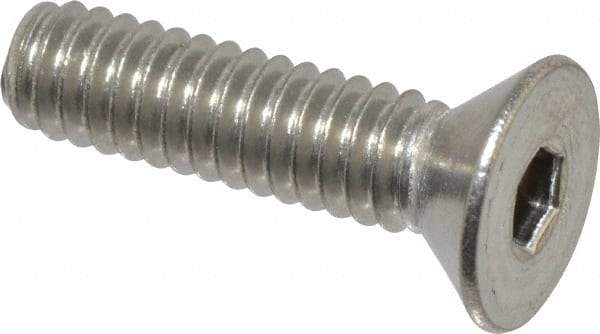 Value Collection - #2-56 UNC Hex Socket Drive, 82° Flat Screw - Grade 316 Stainless Steel, Uncoated, Fully Threaded, 3/8" OAL - Apex Tool & Supply