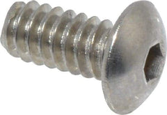 Value Collection - #4-40 UNC Hex Socket Drive, Button Screw - Grade 18-8 Stainless Steel, Uncoated, Fully Threaded, 1/4" Length Under Head - Apex Tool & Supply