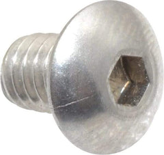 Value Collection - #8-32 UNC Hex Socket Drive, Button Screw - Grade 18-8 Stainless Steel, Uncoated, Fully Threaded, 1/4" Length Under Head - Apex Tool & Supply