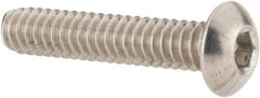 Value Collection - #10-24 UNC Hex Socket Drive, Button Screw - Grade 18-8 Stainless Steel, Uncoated, Fully Threaded, 1" Length Under Head - Apex Tool & Supply